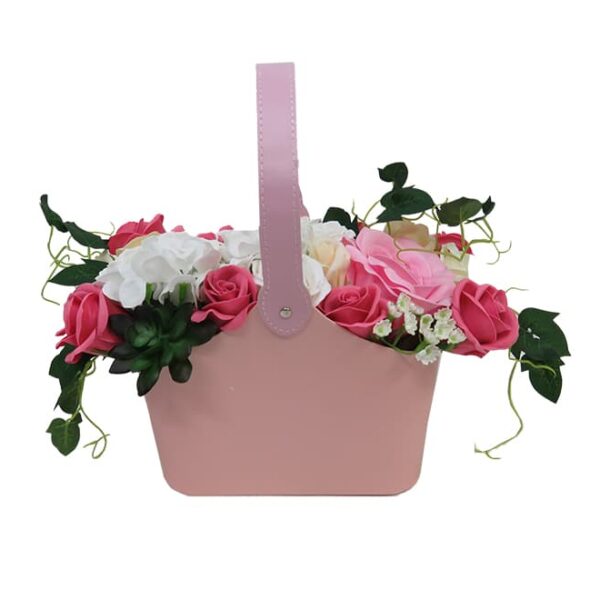 Artificial Flowers in Bucket