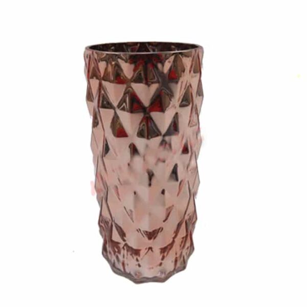 Rose gold glass vase
