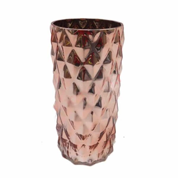 Rose gold glass vase