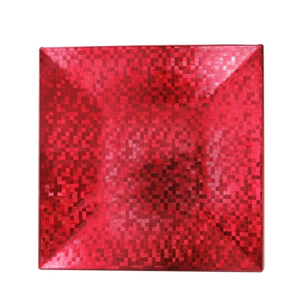 Plastic Square Underplate Red