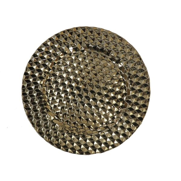 Plastic Gold Underplate Honeycomb Pattern
