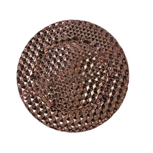Plastic Underplate Honeycomb Pattern Rose Gold