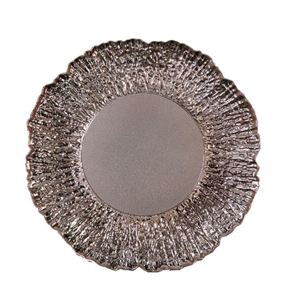 Plastic Underplate Sunflower Pattern Rose Gold