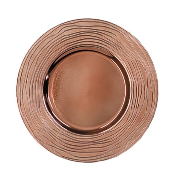 Plastic round pattern underplate rose gold