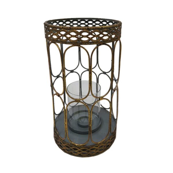 Metal candle stand gold
