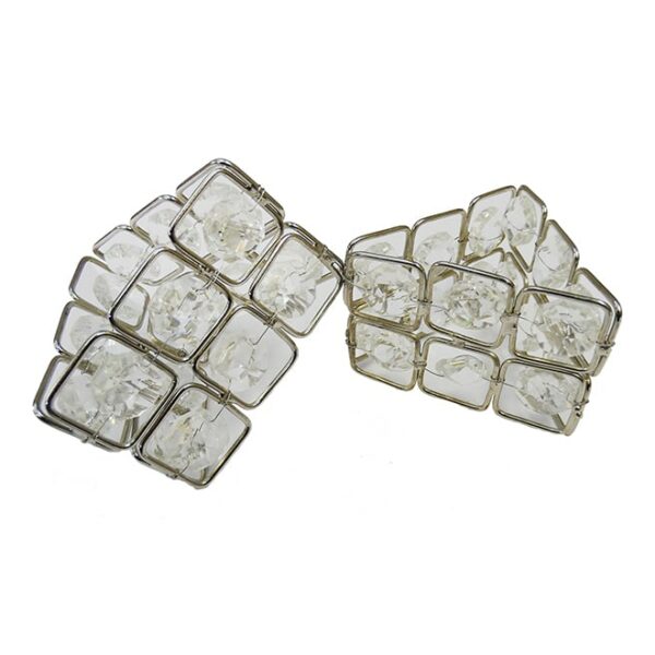 Crystal napkin ring triangular