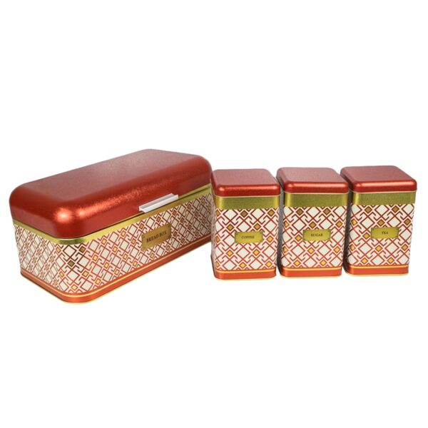 Rectangular Bread Bin with Canister Set