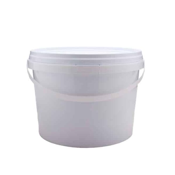 White Economy Bucket with Lid 5L