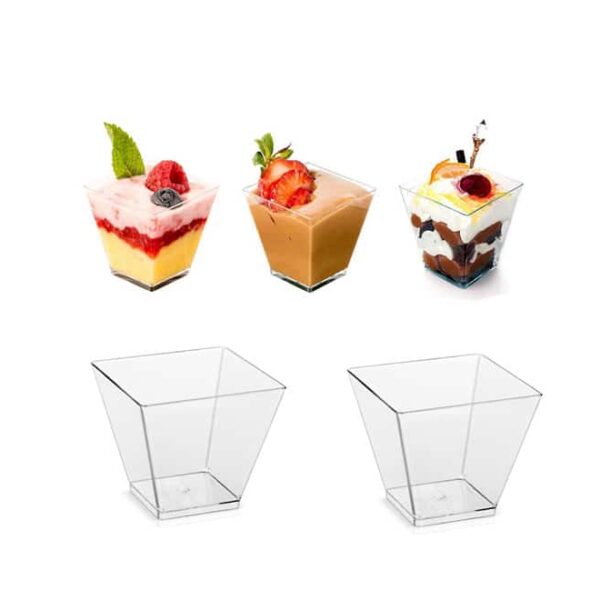 Plastic Dessert Cups with Lids 40s (210ml)