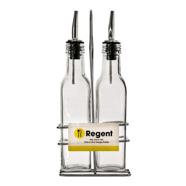 Regent Tall Square Oil & Vinegar Bottle with Pourer