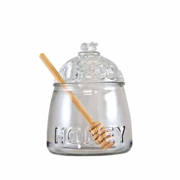 Regent Glass Honey Dispenser with Lid & Dripper