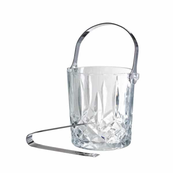 Glass Ice Bucket with Tongs