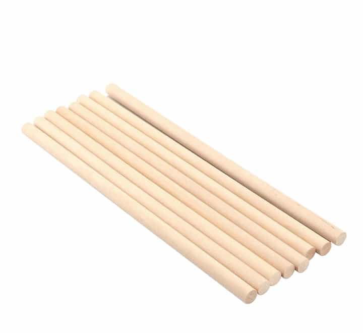 Wood Dowels 8pcs 10mm