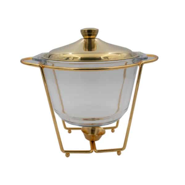 Round Food Warmer Gold 4Ltr