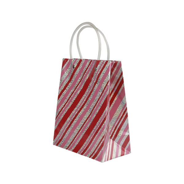 Plastic Striped Small Gift Bag