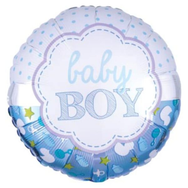 Baby Boy Scallop Balloon 17"