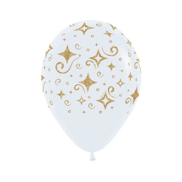 12" Diamond Glitter Latex Balloon 10pcs