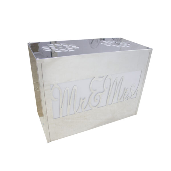 Mr & Mrs table base silver