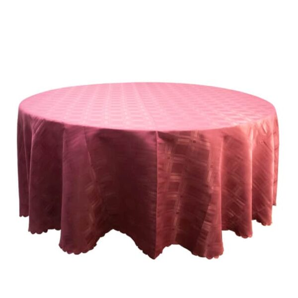 Round Table Cloth Block Pattern
