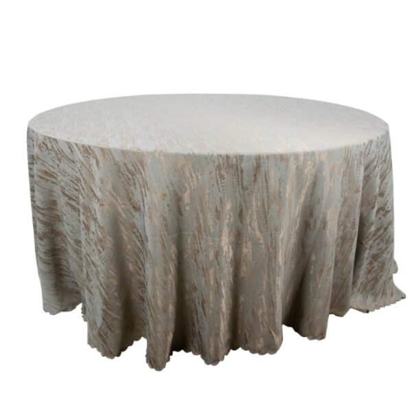 Round Table Cloth Silver/Bronze