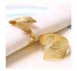 Napkin Ring Gold Leaf Design