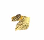 Napkin Ring Gold Leaf Design