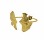 Napkin Ring Round Flower Gold