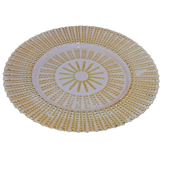 Gold Patterned Glass Underplate