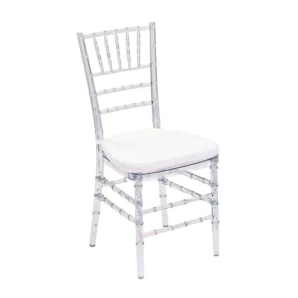 Clear Tiffany Chair with Cushion