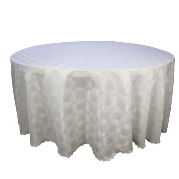 Round Table Cloth Block Pattern
