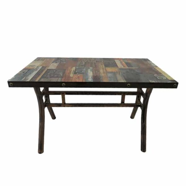 Wooden Print Cafe Table
