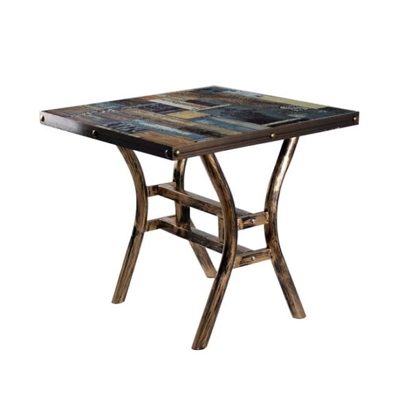Wooden Print Cafe Table