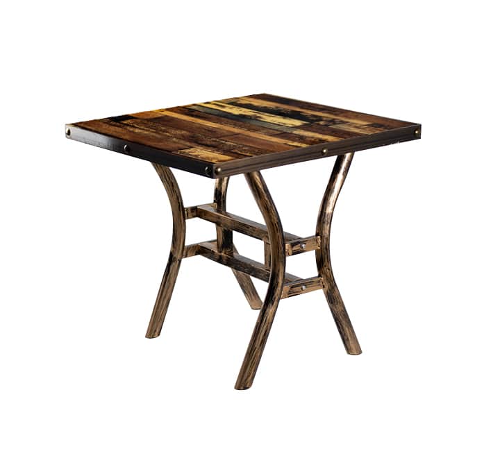 Wooden Print Cafe Table