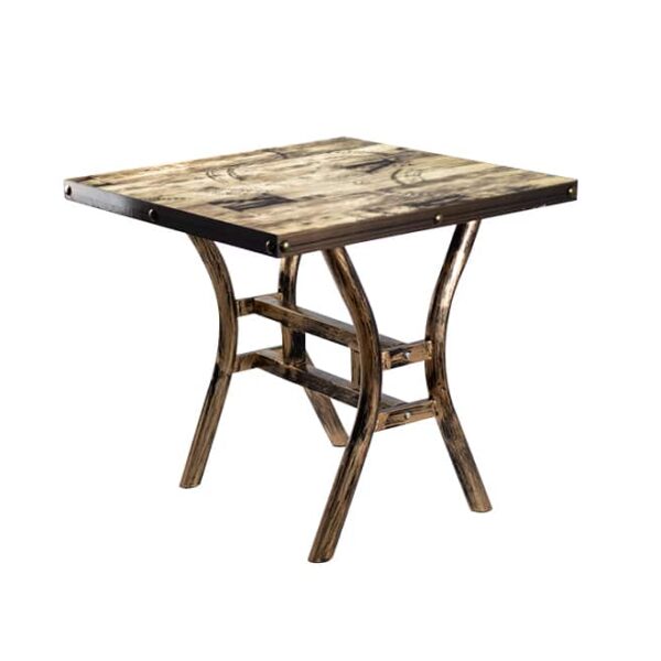 Wooden Print Cafe Table