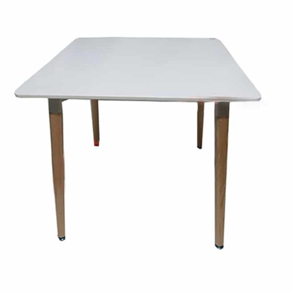 Square Cafe Table with Wooden Legs 80x80cm