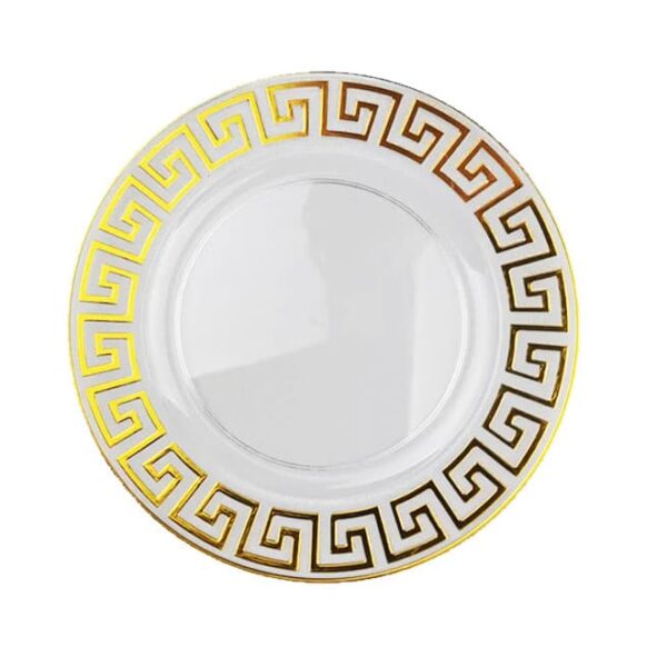 Clear Plastic Underplate Gold Pattern Edge