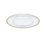 Clear Plastic Underplate with Gold Edge