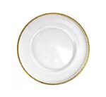 Clear Plastic Underplate with Gold Edge