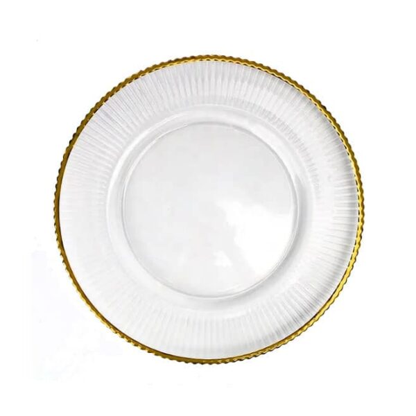 Clear Plastic Underplate with Gold Edge