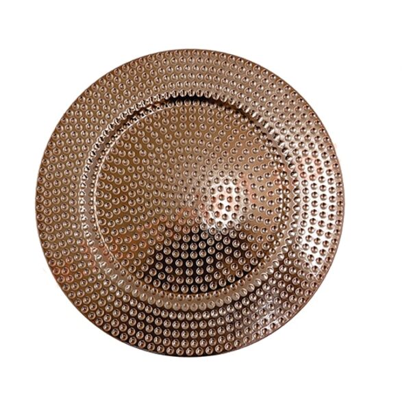 Rose Gold Hammer Plastic Underplate