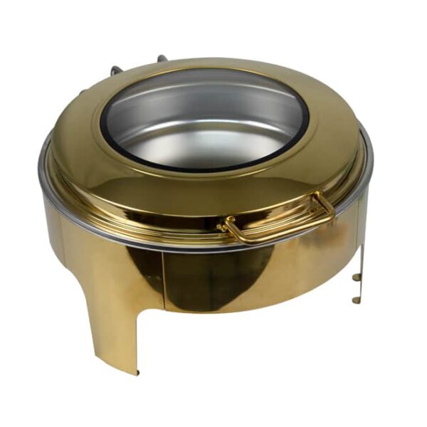 Round Flat Top Gold Chafing Dish
