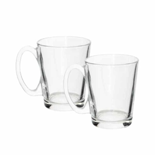 Pasabahce Tribeca Glass Coffee Mug 2pc