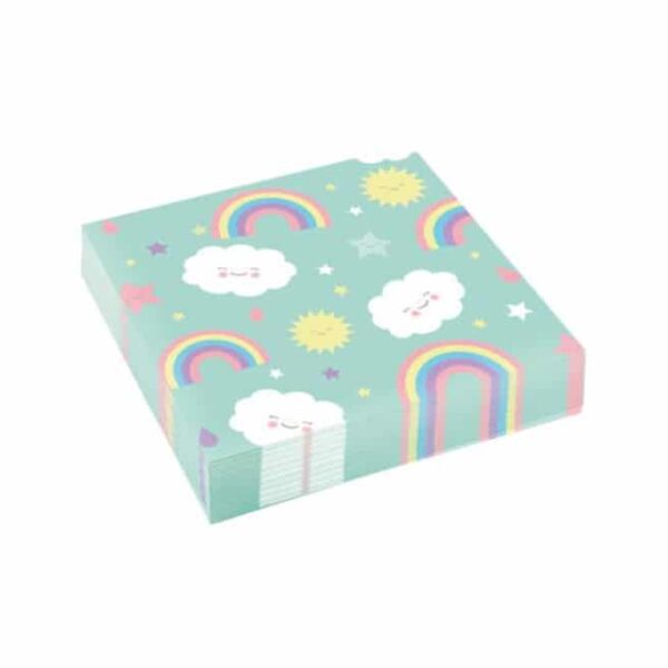 Rainbow And Cloud Napkins 20s