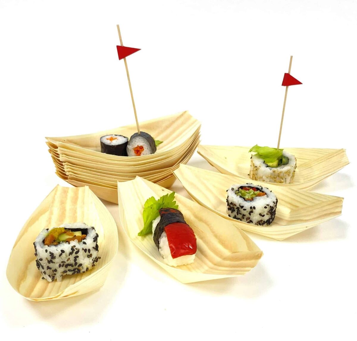 bamboo boats 100pc