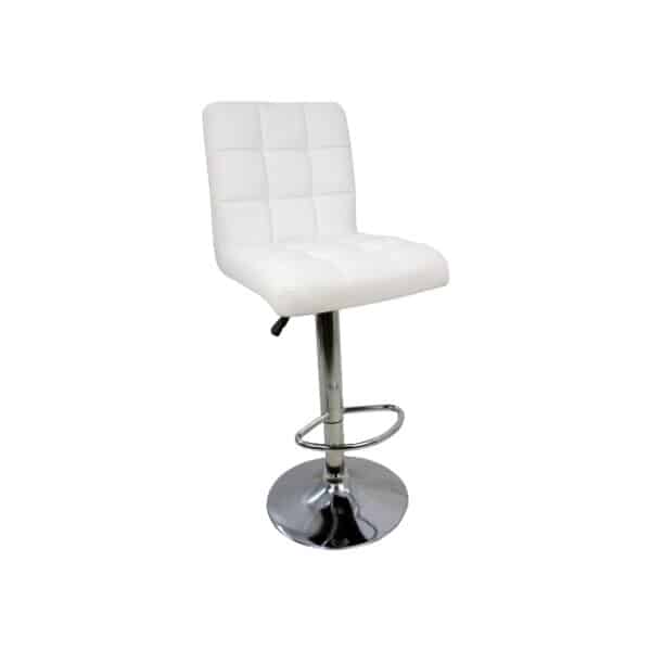 PU Leather Bar Stool White