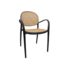 Plastic Rattan Chair Black and Mustard