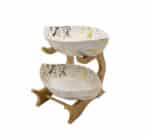 2 Tier Snack Serving Bowl Stand