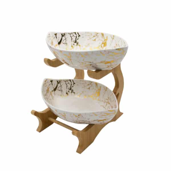 2 Tier Snack Serving Bowl Stand