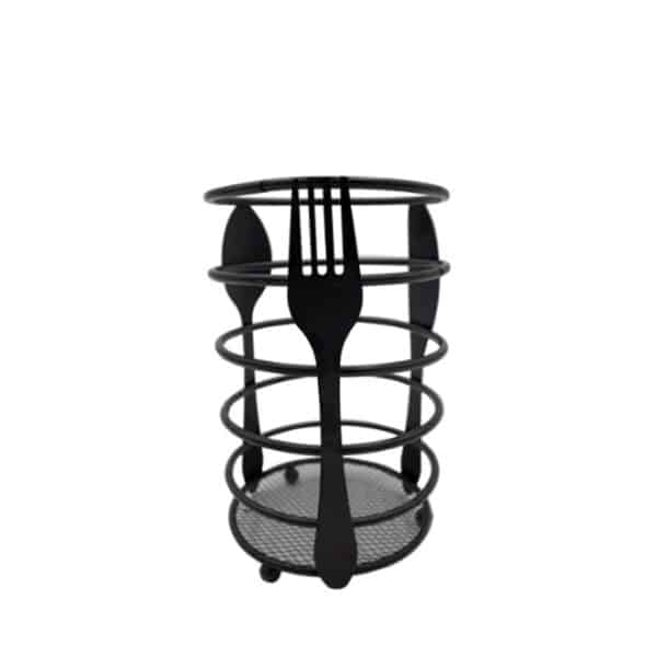 Black Cutlery Holder