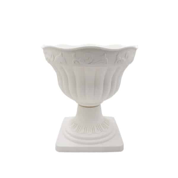White Plastic Flower Pot
